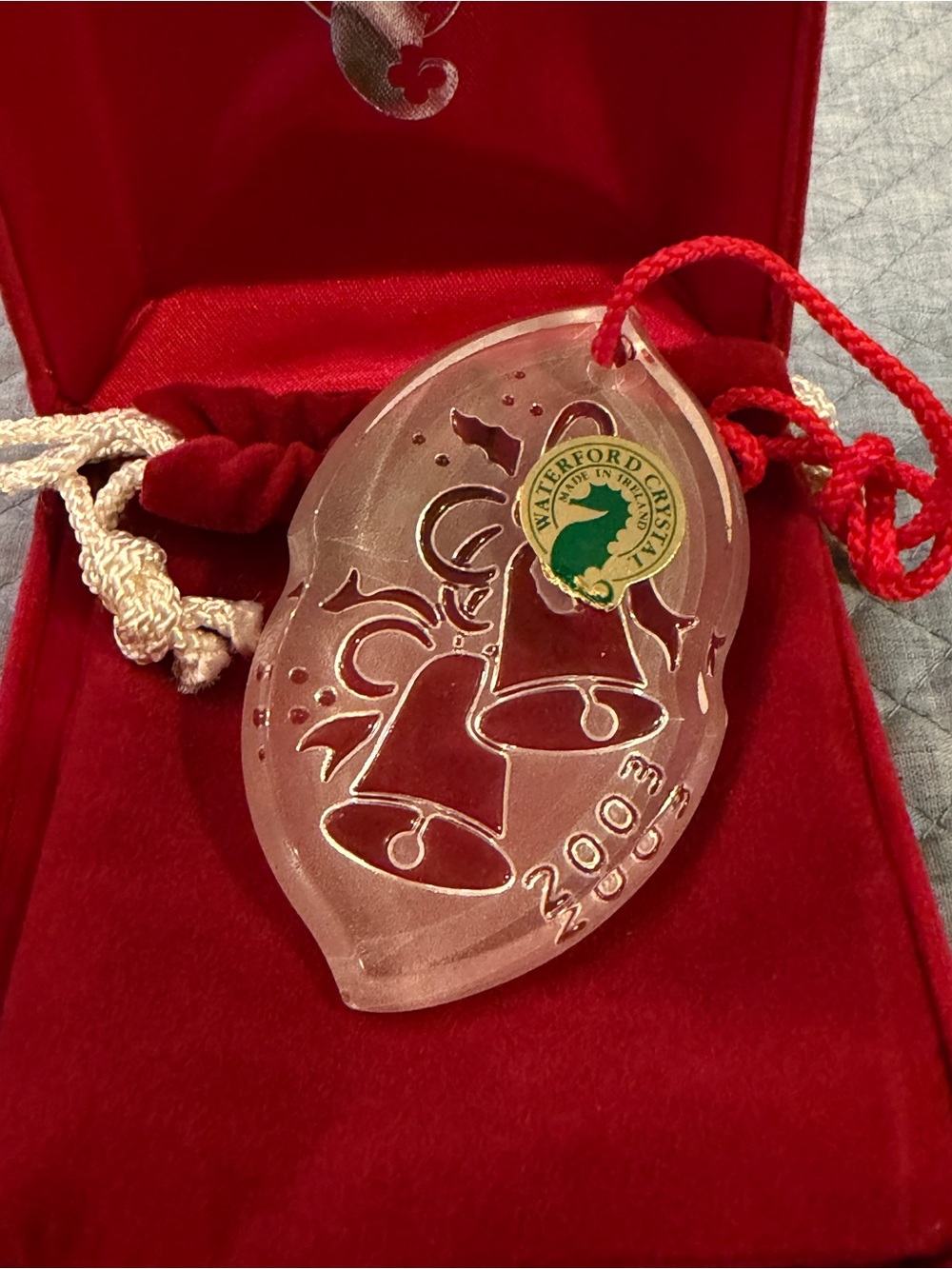 2003 Waterford Crystal "Songs of Christmas" Eighth Edition "Silver Bells" Orname